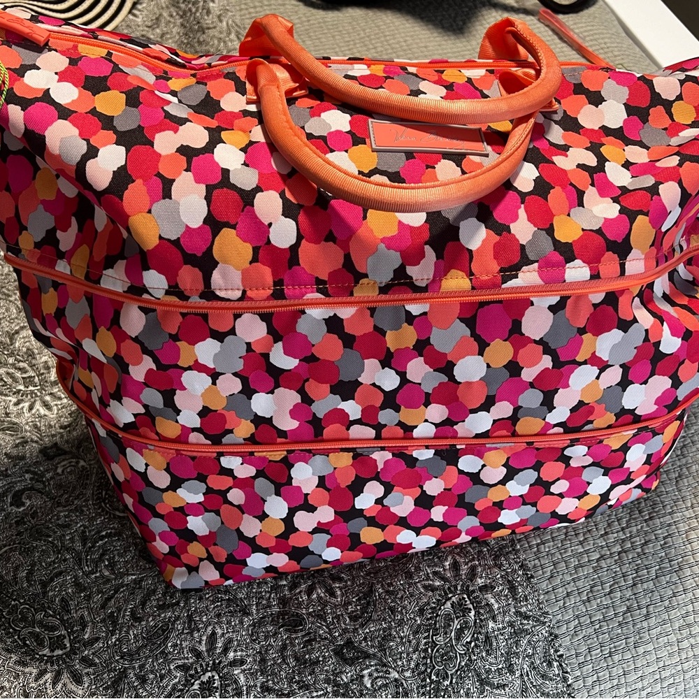Vera Bradley expendable bag in pixie confetti pattern